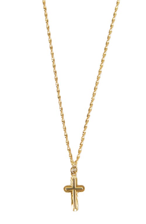 ARGENTO VIVO Diamond Cut Cross Pendant Necklace in Gold  product