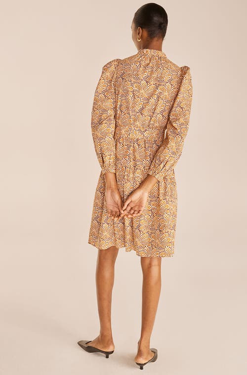 REBECCA TAYLOR REBECCA TAYLOR SPECKLED FLEUR PUFF SLEEVE DRESS