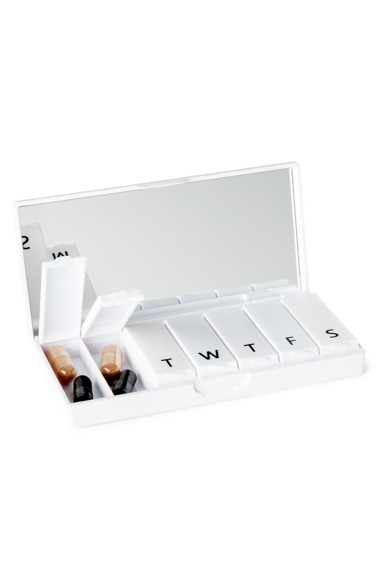 PORT AND POLISH Pill Box, Alternate, color, Crisp White