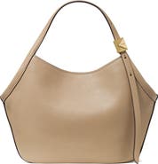 Kate Spade New York small deco fine grain leather tulip top handle bag