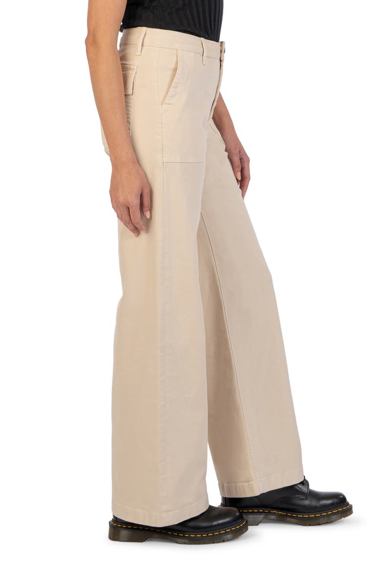 Meg Utility Pocket High Waist Wide Leg Pants, Alternate, color, BEIGE