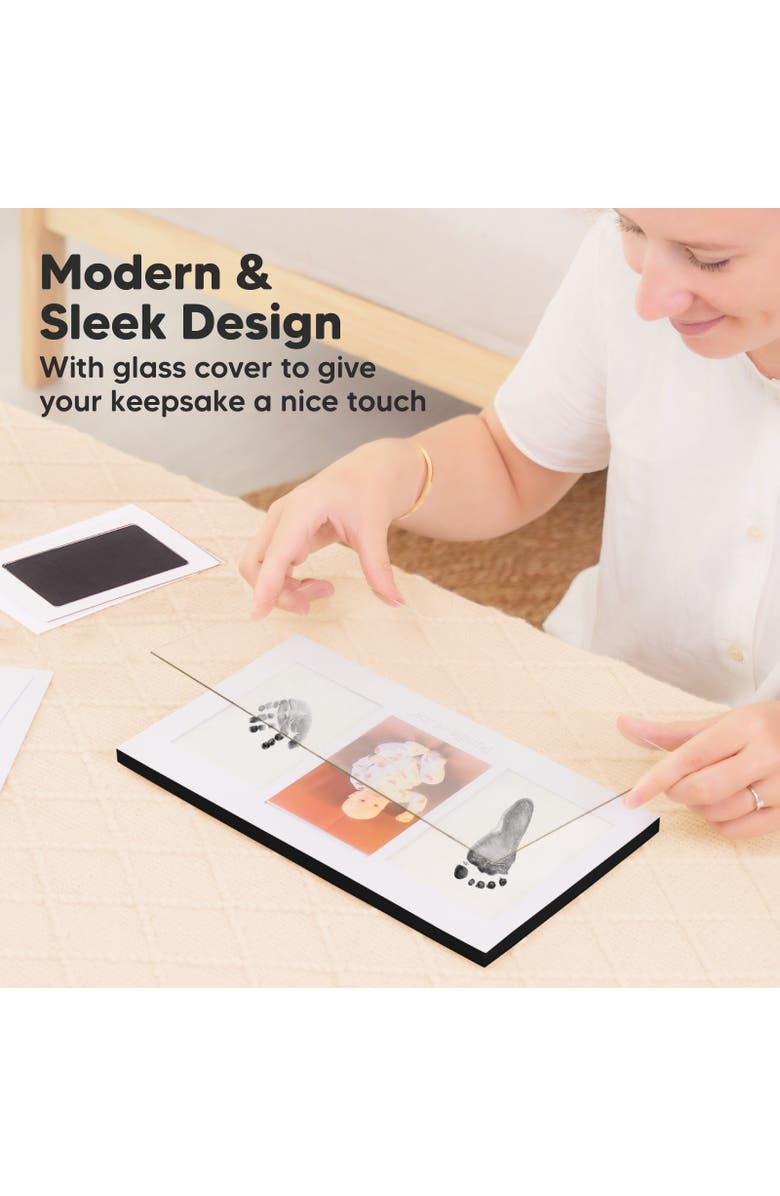 KeaBabies Duo Clean Touch Inkless Hand & Footprint Frame Kit, Alternate, color, Onyx Black