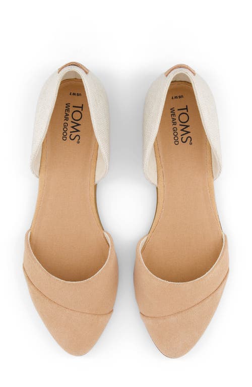 TOMS TOMS SUEDE & TWILL D'ORSAY FLAT