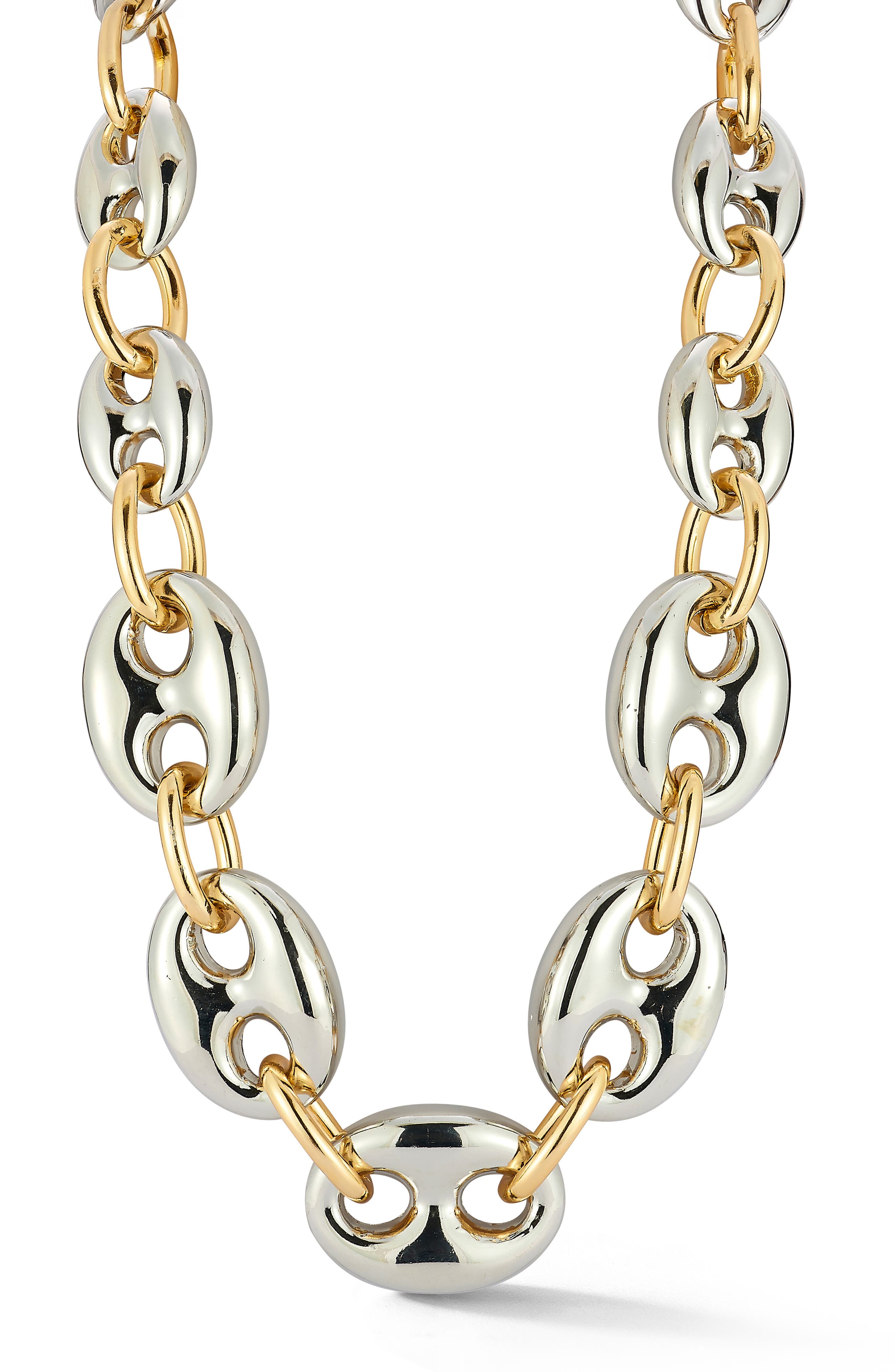 SPHERA MILANO Two-Tone Mariner Chain Necklace
