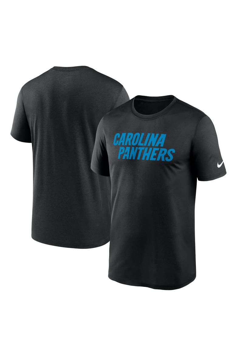 Men's Nike Black Carolina Panthers Primetime Legend Wordmark Performance T-Shirt, Main, color, Black