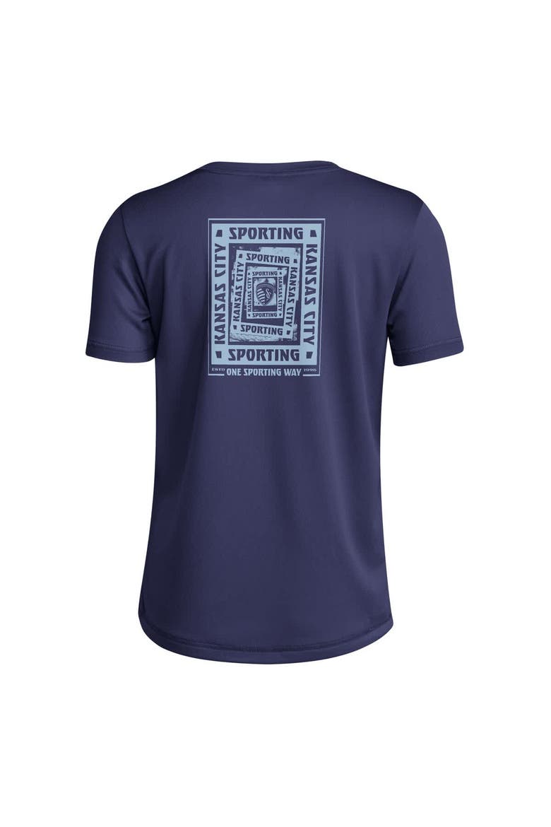 Youth adidas  Navy Sporting Kansas City Local Wrap T-Shirt, Alternate, color, Navy
