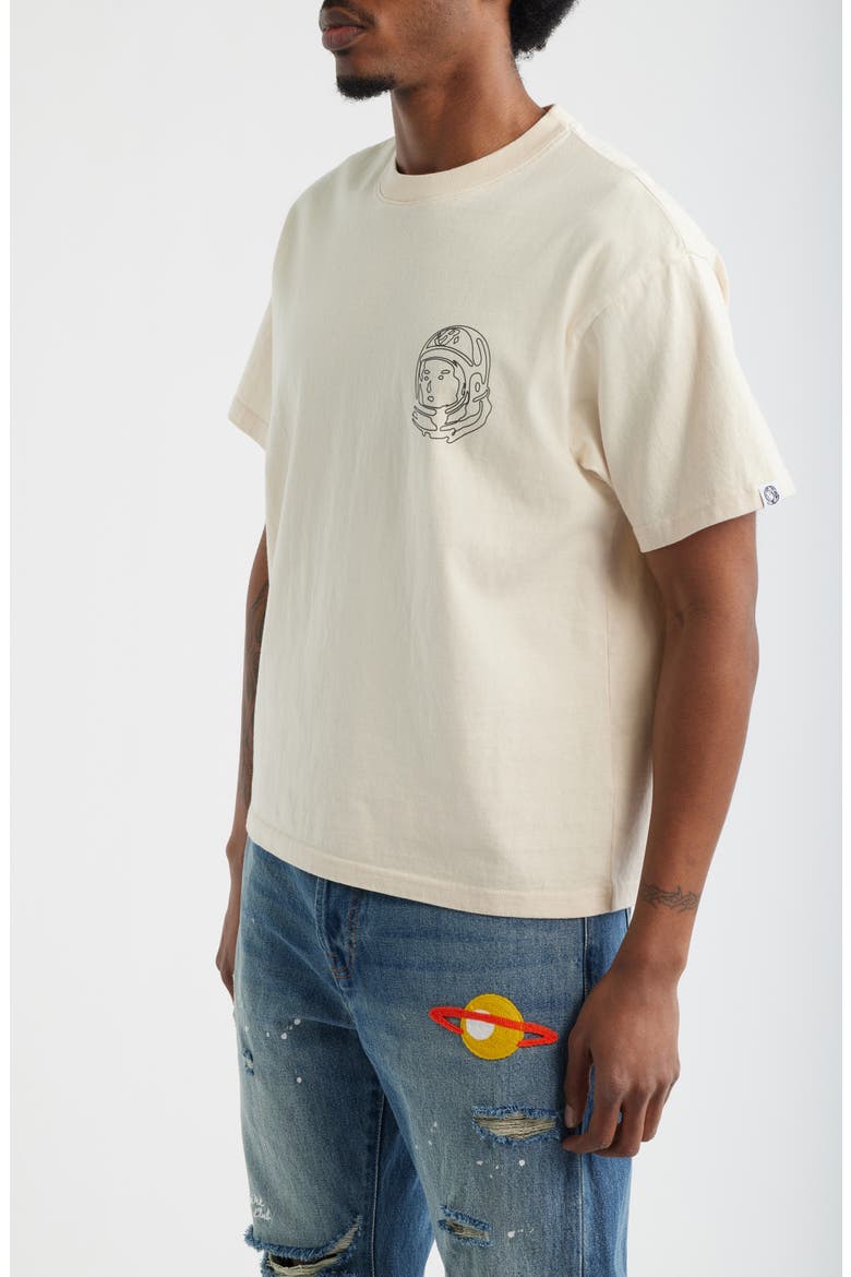 BB Faded Helmet Cotton Graphic T-Shirt, Alternate, color, ECRU