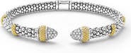 LAGOS Caviar Lux 2-Tone Caviar Diamond Versa Torque Bracelet