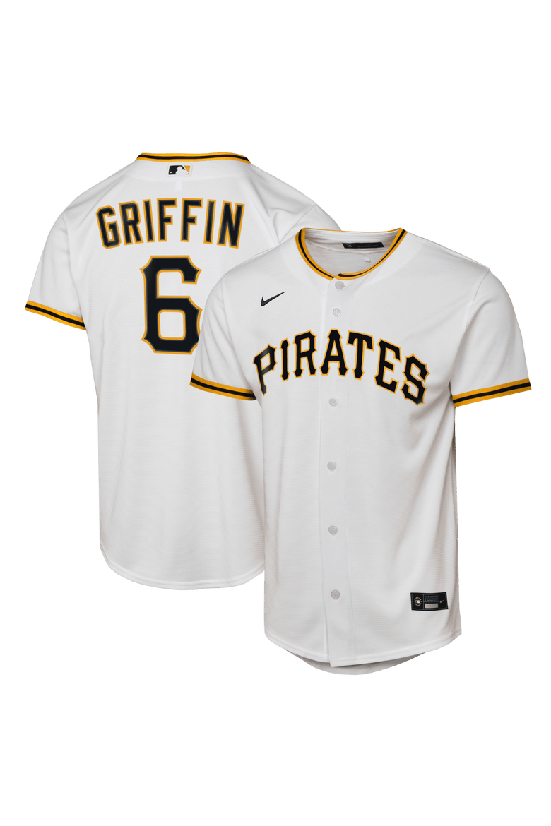 Youth Nike Konnor Griffin White Pittsburgh Pirates Home Replica Jersey, Main, color, White