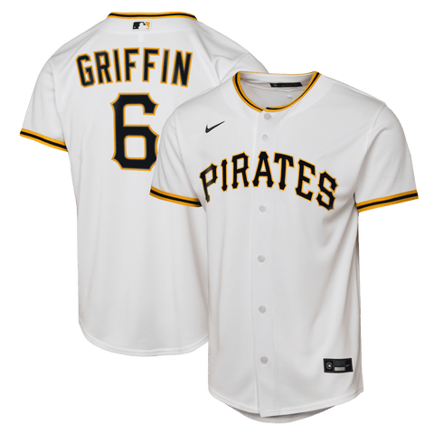 Youth Nike Konnor Griffin White Pittsburgh Pirates Home Replica Jersey