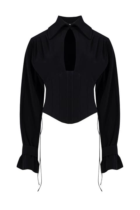 Wool Blend Your *Itch Corset Blouse
