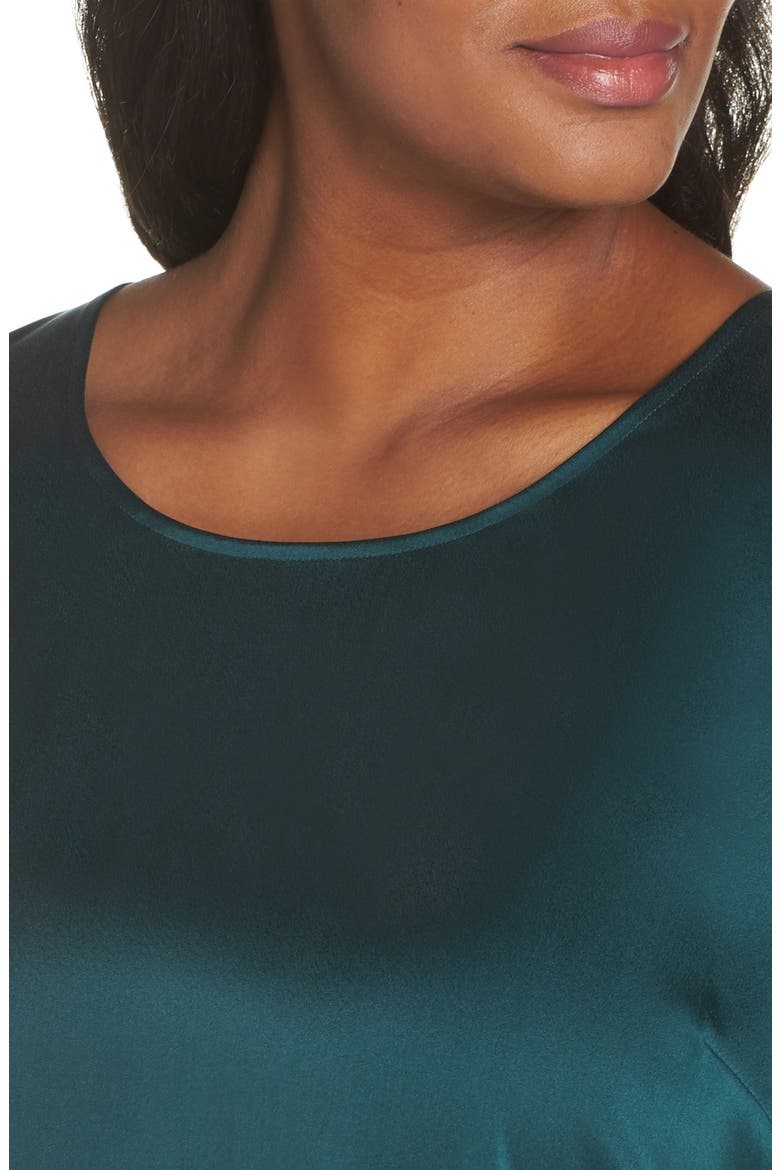 Stretch Silk Top, Alternate, color, PINE