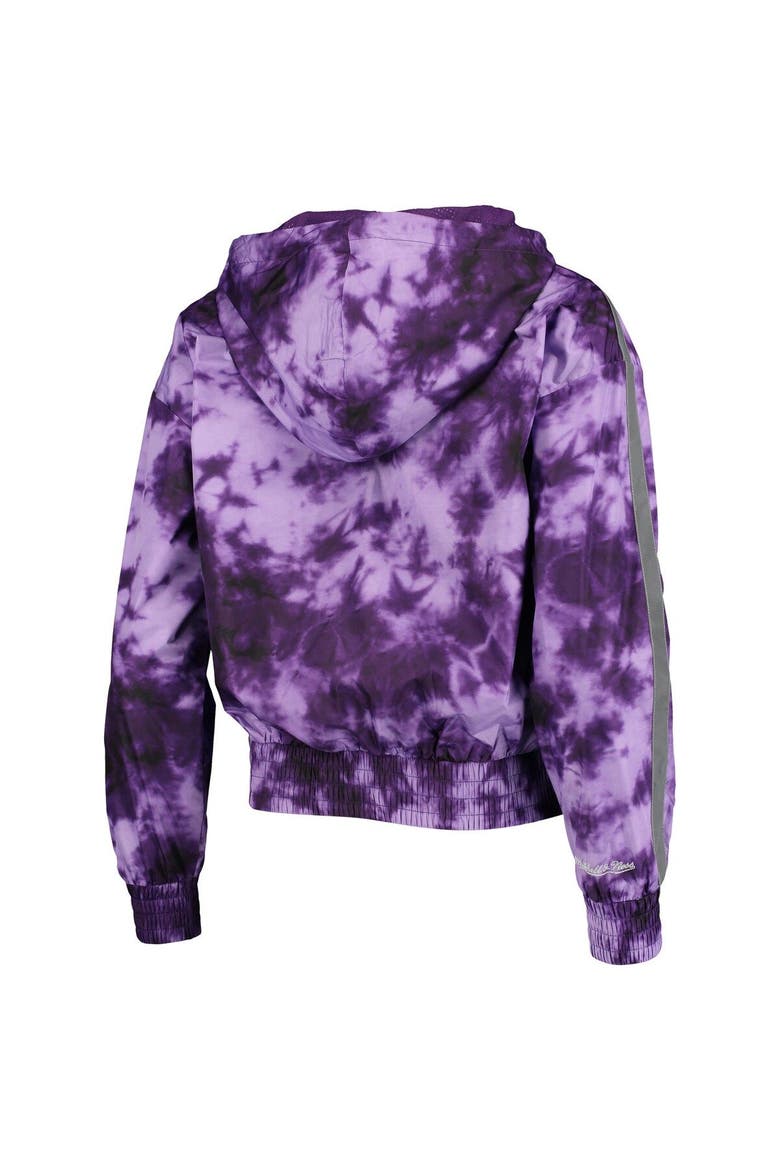 Women's Mitchell & Ness Purple Los Angeles Lakers Galaxy Sublimated Windbreaker Pullover Full-Zip Hoodie, Alternate, color, Purple