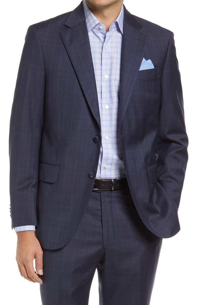 Peter Millar Flynn Classic Fit Plaid Wool Suit, Alternate, color, 