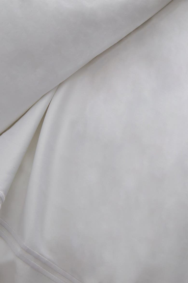 Dual Stripe Embroidered 600 Thread Count Cotton Duvet Set, Alternate, color, WHITE/WHITE