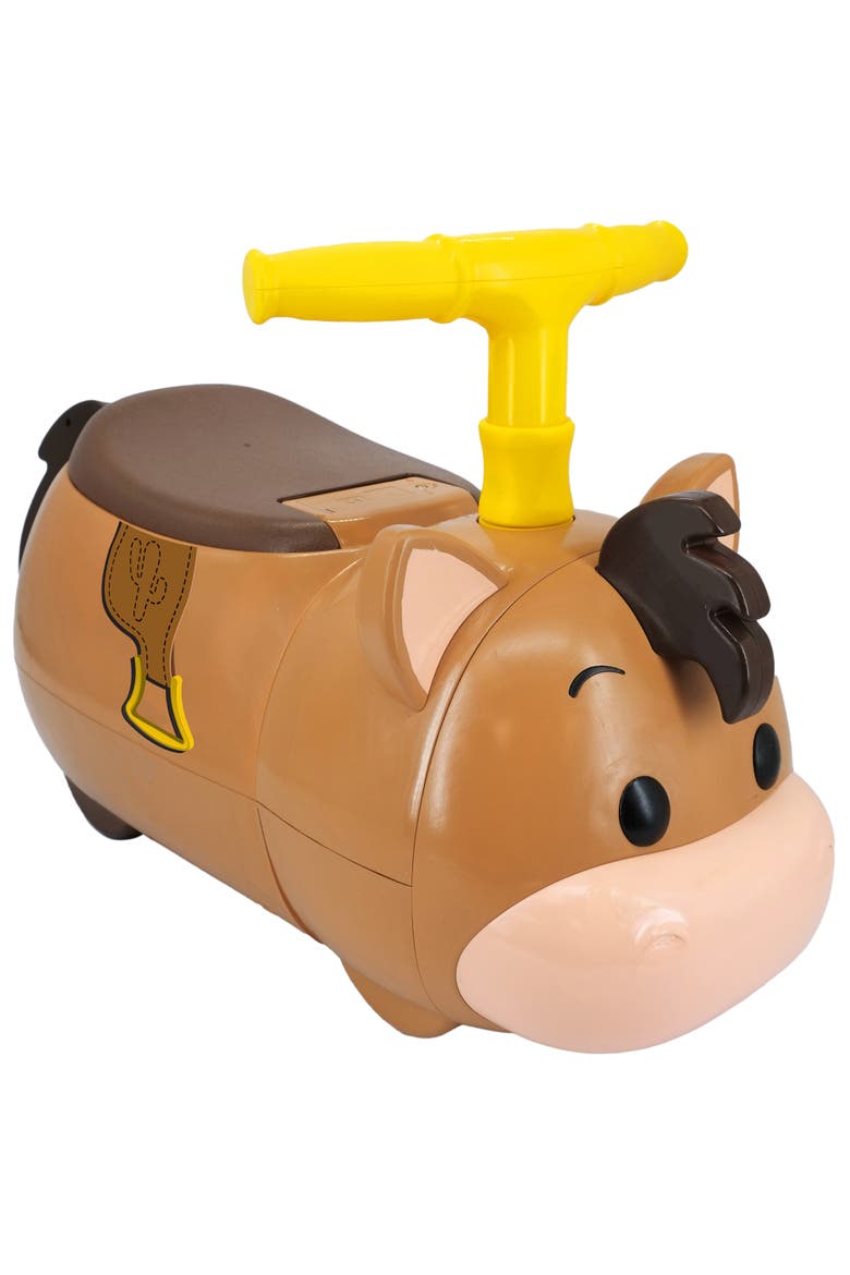 Lights & Sounds Zoom Ride-On Bullseye Disney Toy Story Vehicle, Main, color, Brown