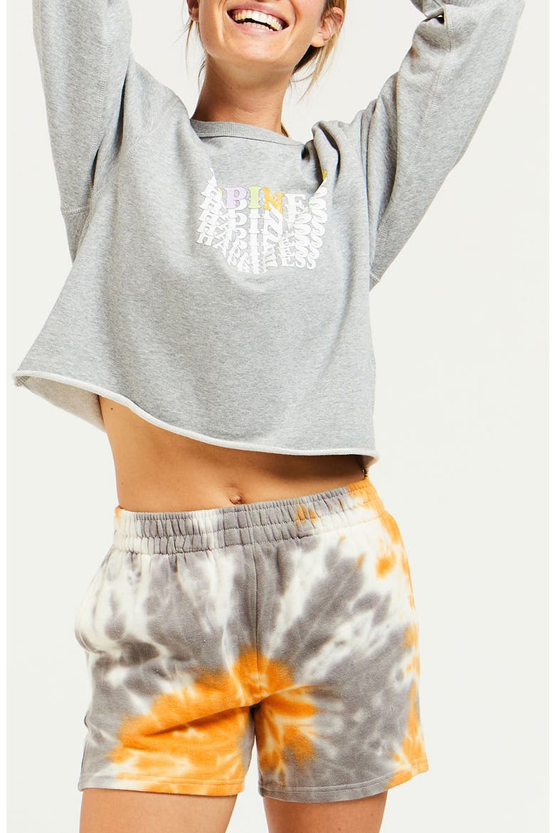 Rolene Graphic Cropped Sweatshirt, Alternate, color, GREY HAPP