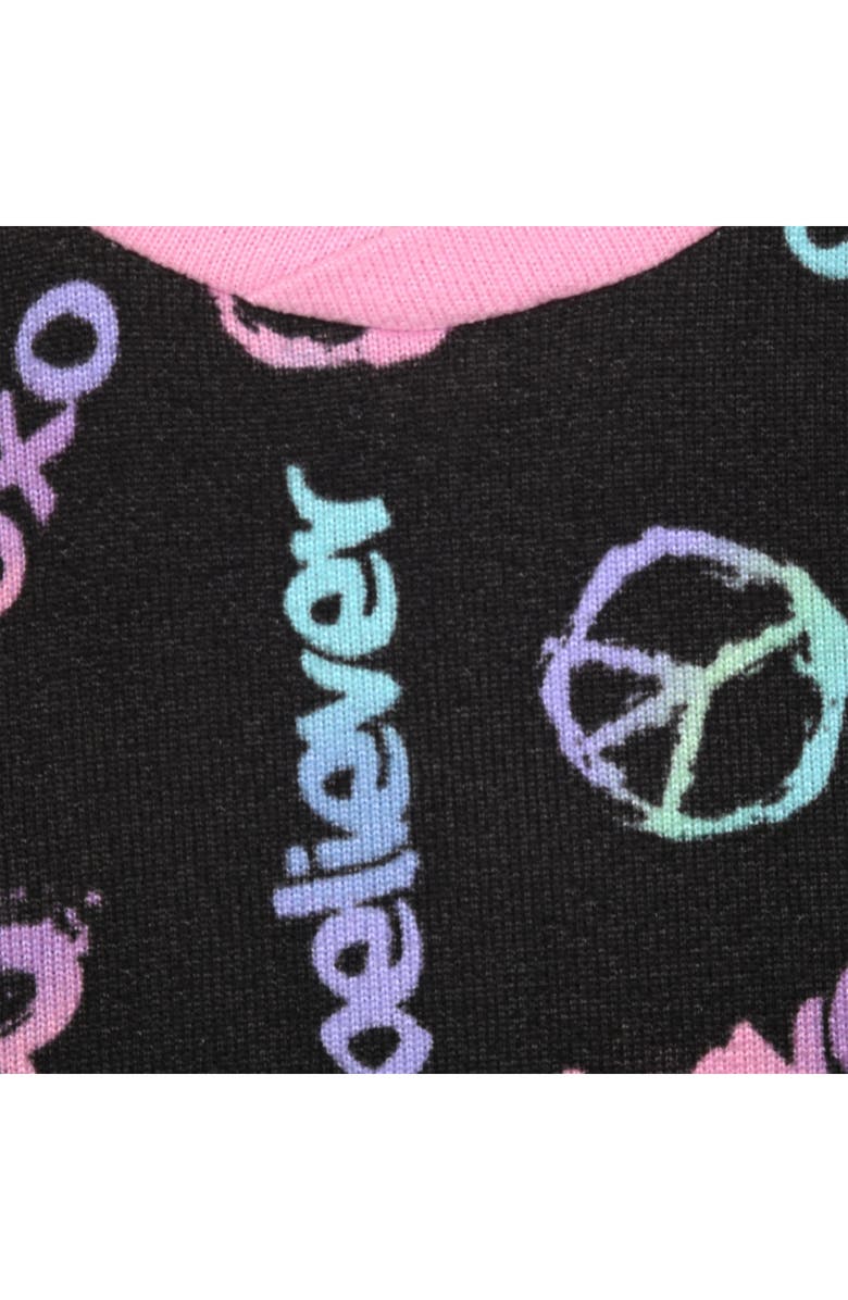 SLEEP ON IT Kids' Fitted Two-Piece Pajamas & Scrunchie Set, Alternate, color, Black