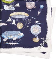 Tory Burch Hot Air Balloon Silk Neckerchief