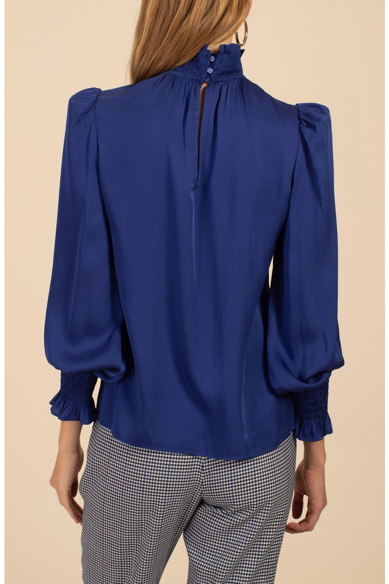 Nisha Smocked Top, Alternate, color, BENGAL BLUE