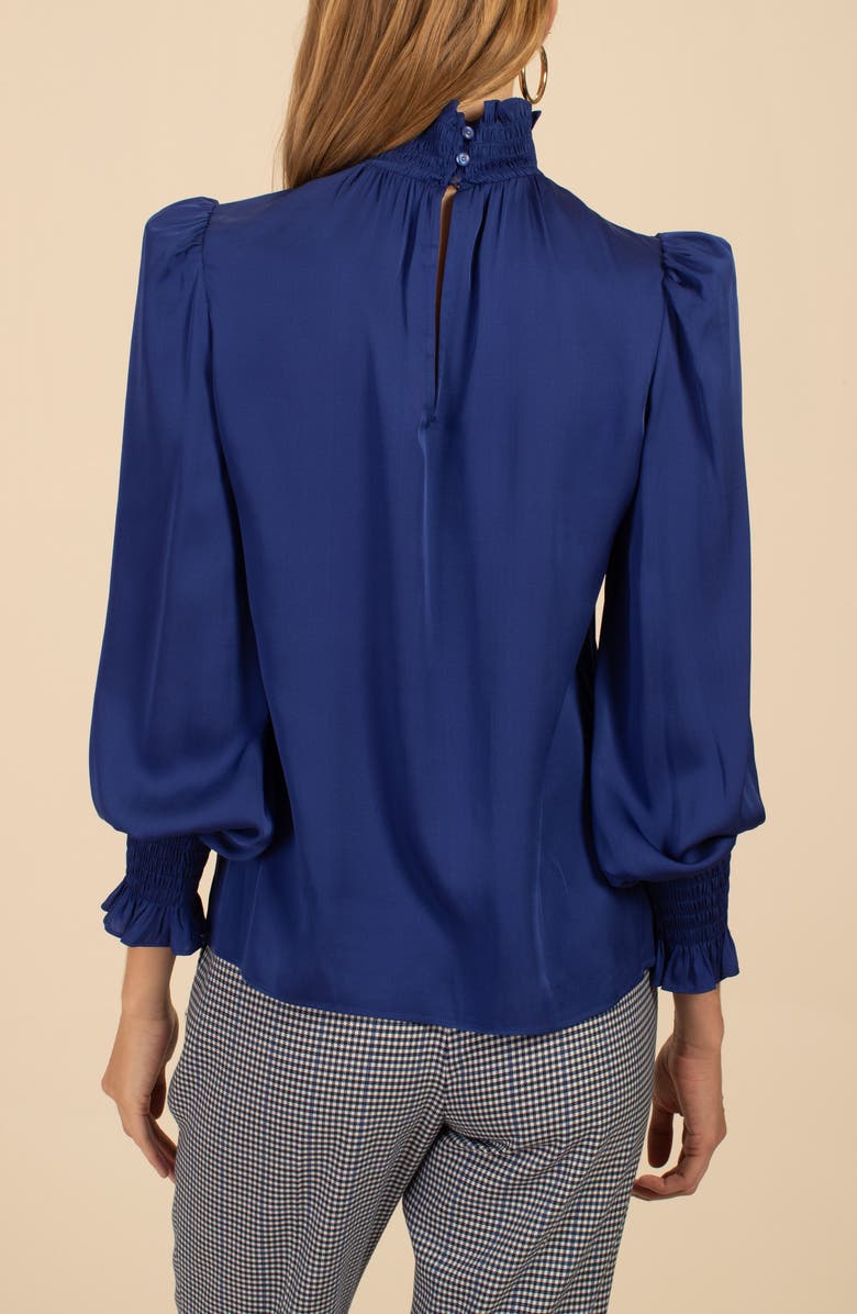 Trina Turk Nisha Smocked Top, Alternate, color, Bengal Blue