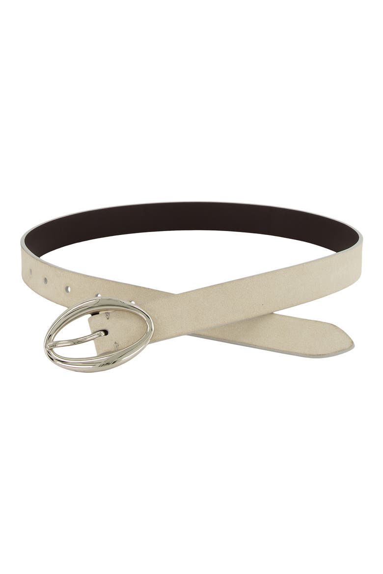 Isla Suede Belt, Alternate, color, DARK MILK