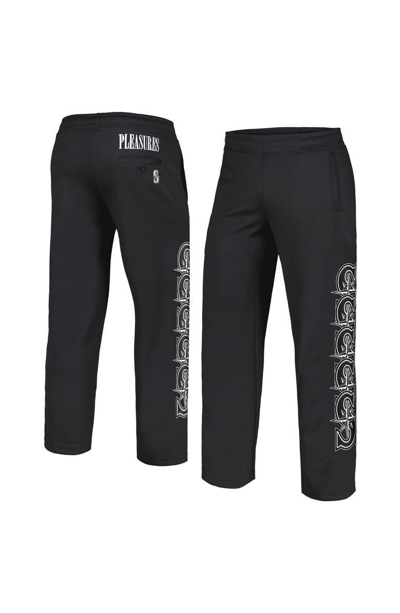 PLEASURES Men's PLEASURES Black Seattle Mariners Pitcher Track Pants, Main, color, Black