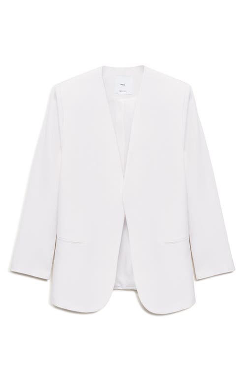 Mango Women's Lyocell And Linen-blend Jacket In White
