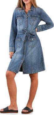 Wash Lab Denim Eleanor Belted Denim Shirtdress