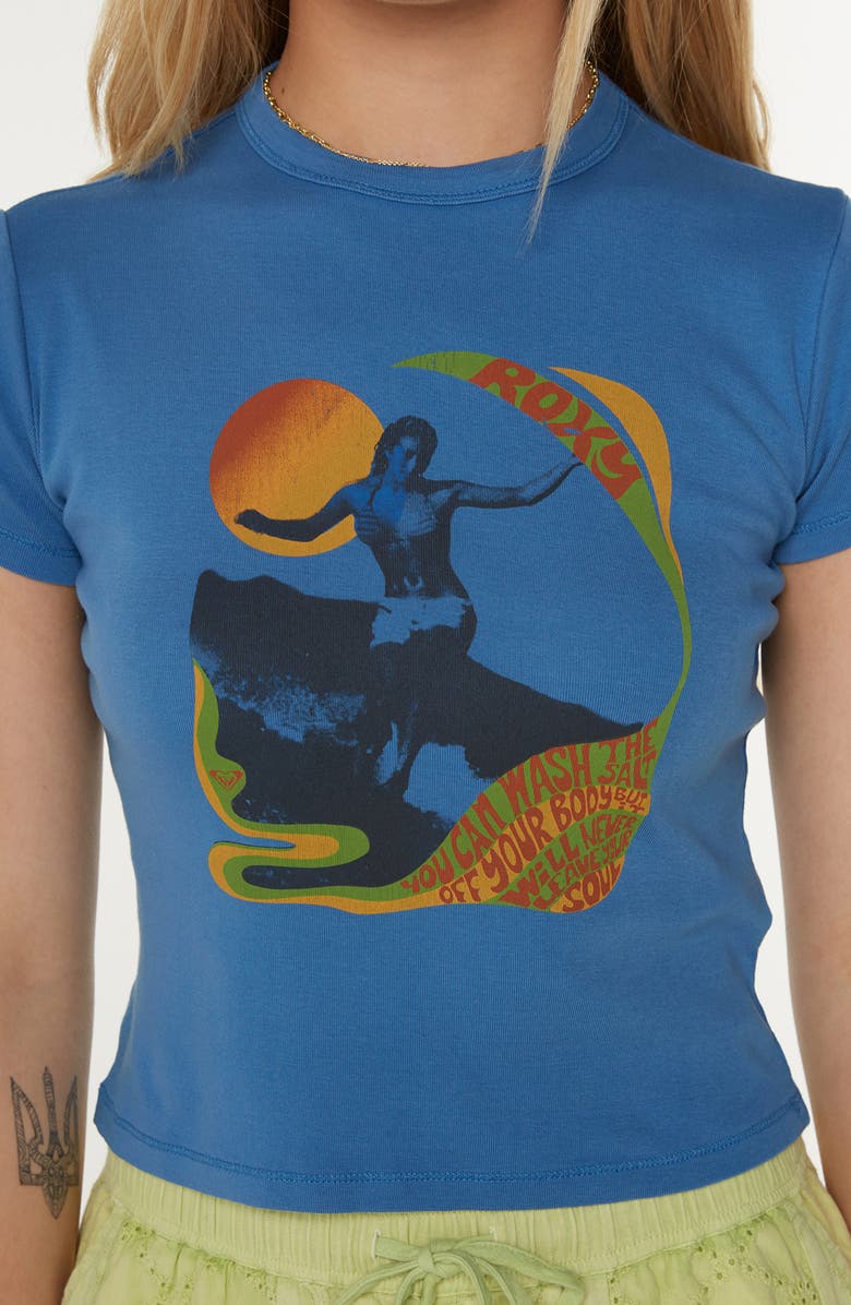 Roxy Salt Soul 90s Baby T-Shirt, Alternate, color, Star Sapphire Salt Soul