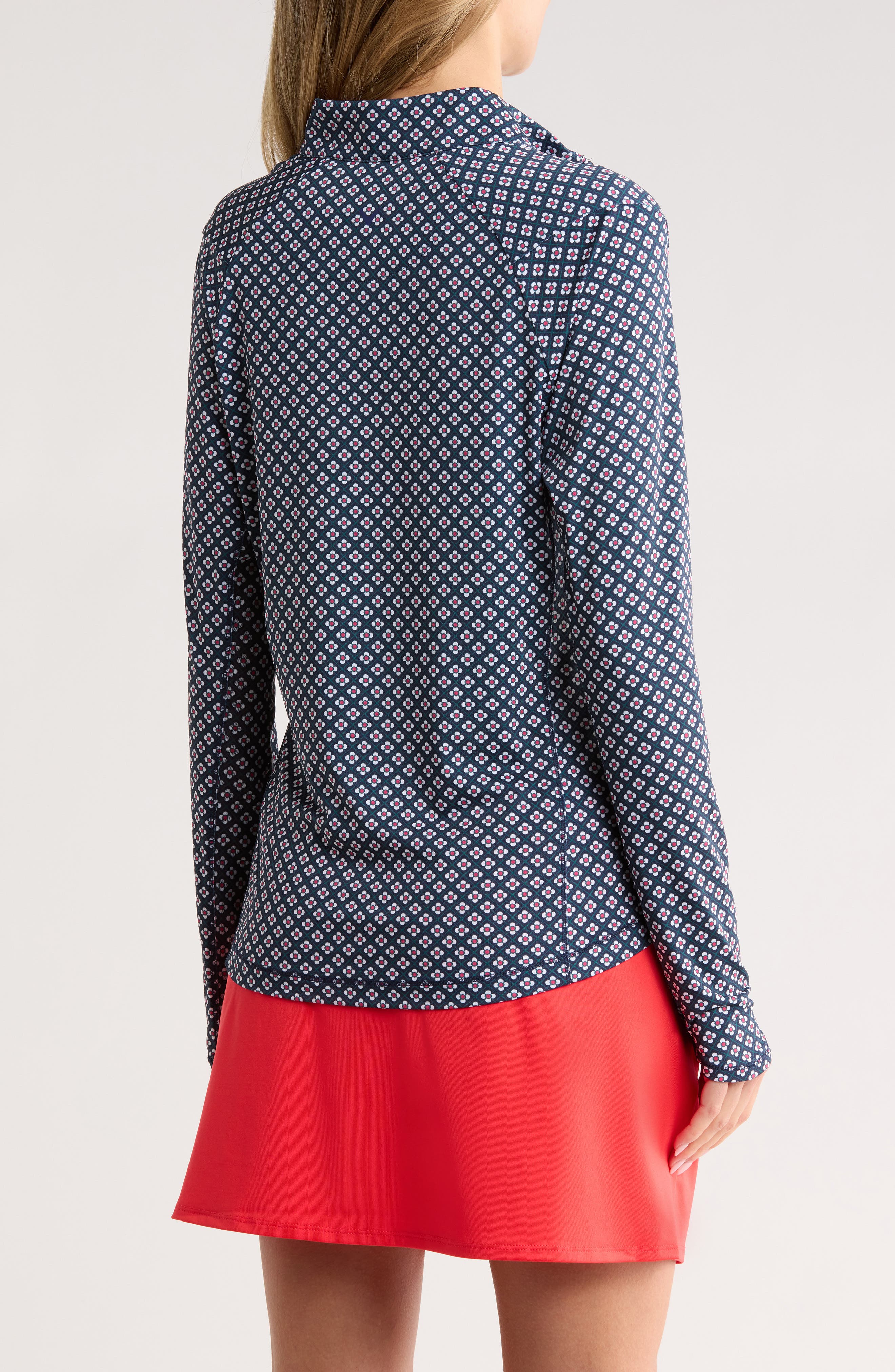 Mini Geometric Quarter Zip Pullover - image 2