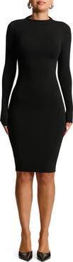Naked Wardrobe The NW Long Sleeve Midi Dress