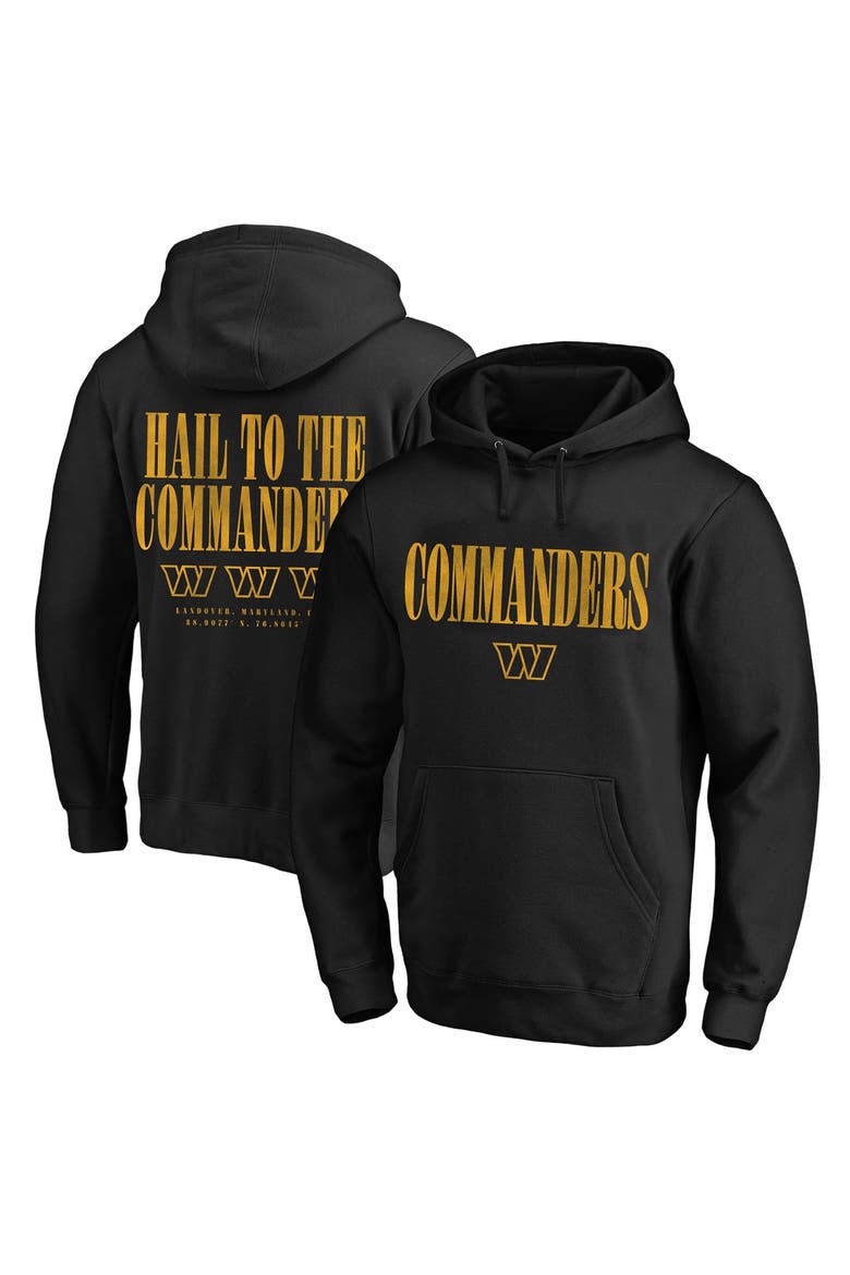 Men's Fanatics Black Washington Commanders Big & Tall Relaxed Intense Rivalry Hoodie, Main, color, Black