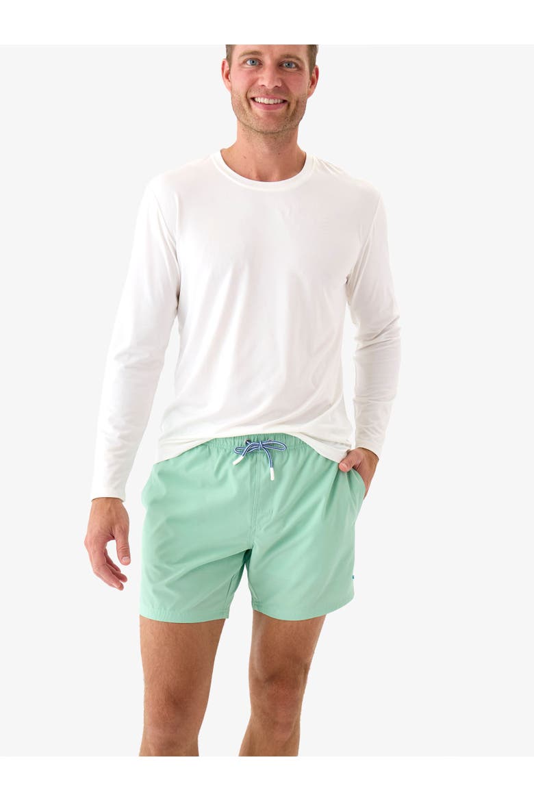 Men's UPF50+ Color Changing Performance Hybrid Swim Trunks, Alternate, color, Sage Mallards