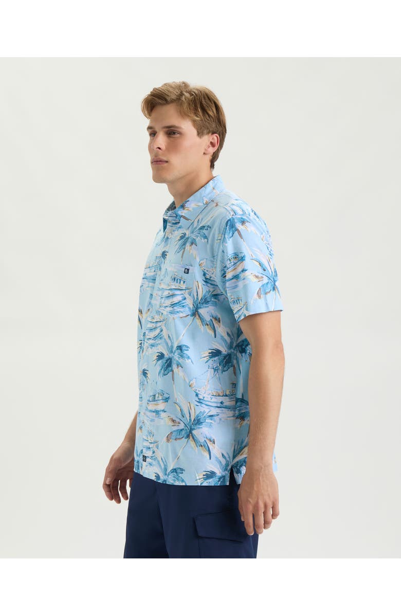 Salt Life Tropic Reverie Woven Shirt, Alternate, color, Aquarius