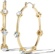 Jessica Simpson Drop and Hoop Earrings with Crystal Embellishments