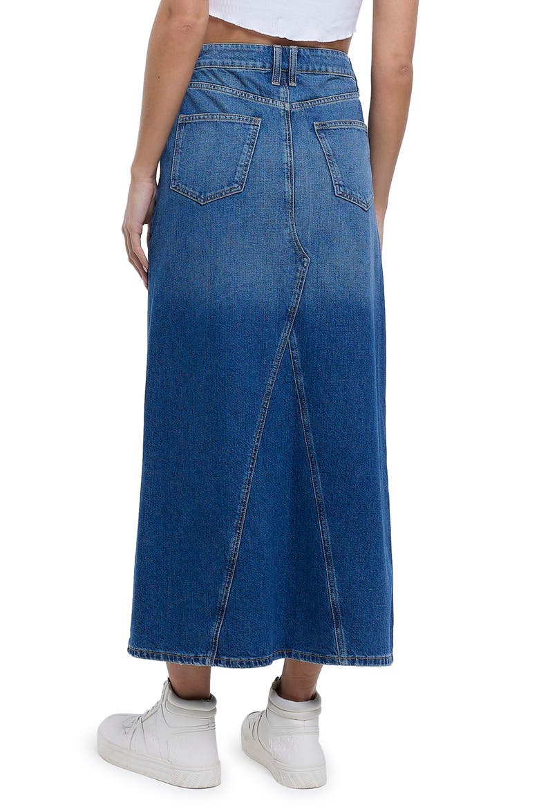 Seam Detail Maxi Skirt, Alternate, color, DENIM