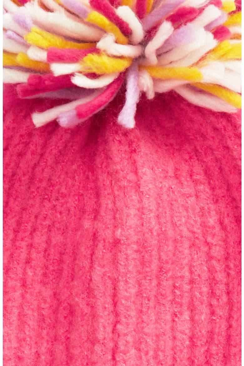 Ribbed Cuff Beanie & Gloves Set, Alternate, color, RASPBERRY