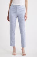 Tahari ASL Seersucker Straight Leg Pants