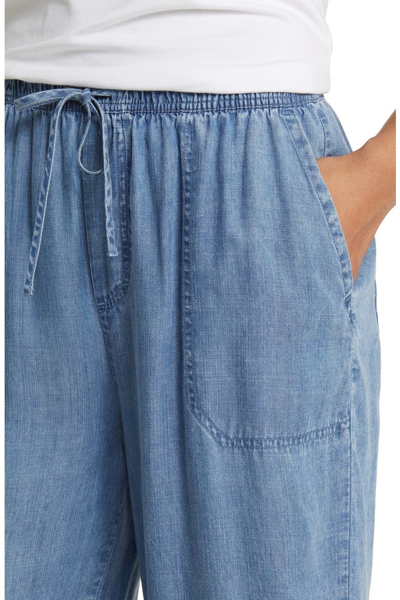 Inaya Chambray Drawstring Pants, Alternate, color, BLUE WASH