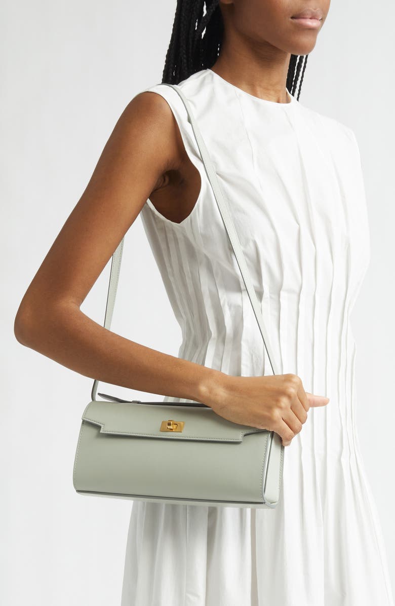 Anya Hindmarch Mortimer Leather Clutch, Alternate, color, Iceberg