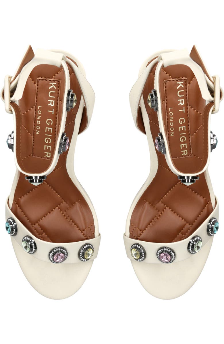 Kurt Geiger London Octavia Ankle Strap Sandal, Alternate, color, Bone/Comb
