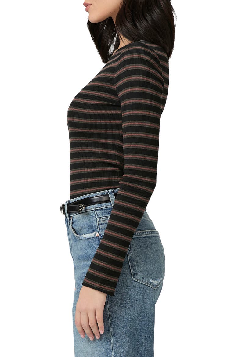 Lucina Stripe Long Sleeve Top, Alternate, color, BLACK MULTI