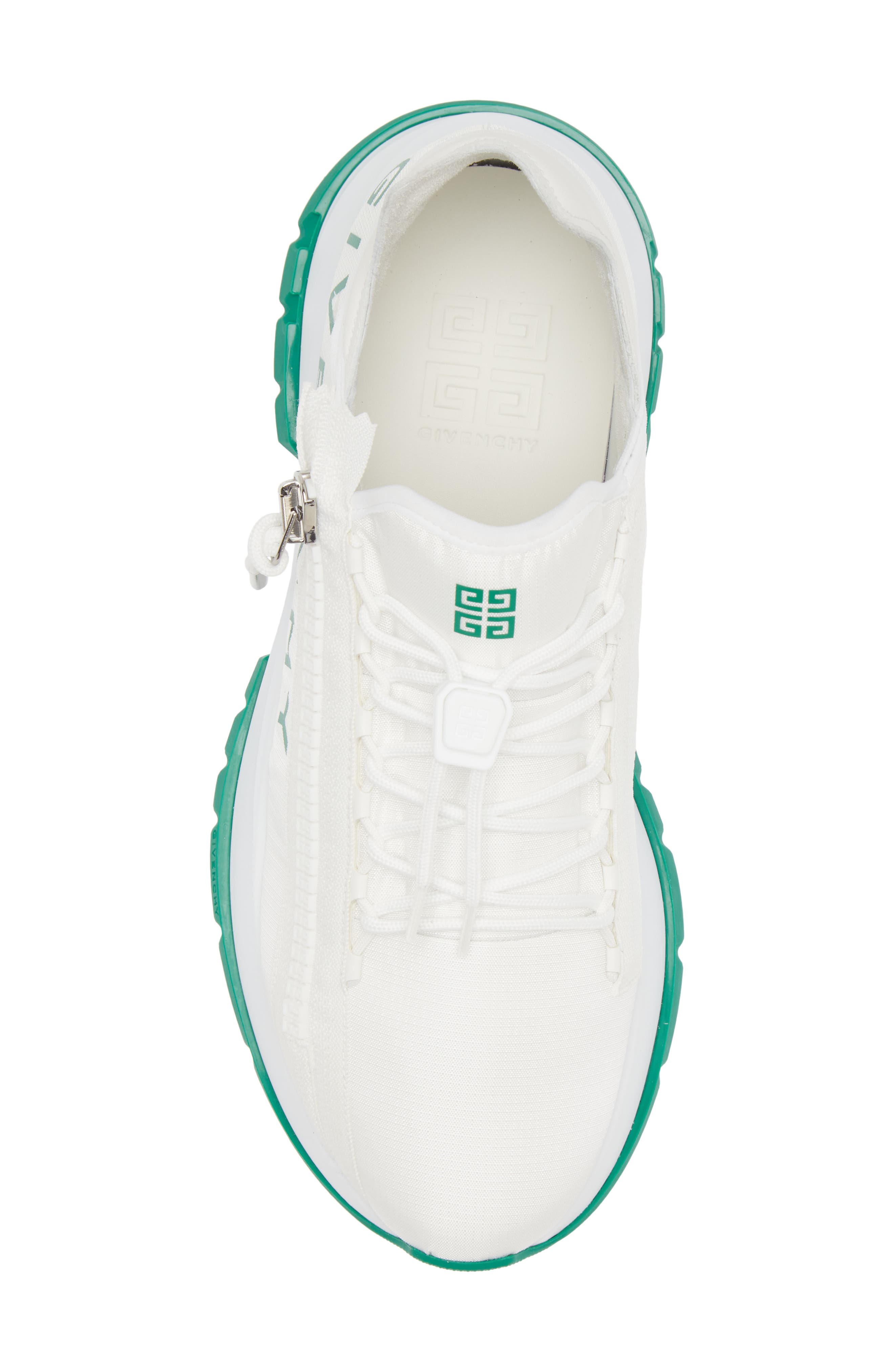 Givenchy Spectre Zip Sneaker, Alternate, color, White/ Green