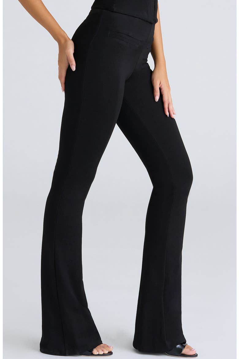 The Fitted Bootcut Pants, Alternate, color, BLACK