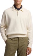 Ralph Lauren Purple Label Long Sleeve Cashmere & Alpaca Rugby Polo Sweater