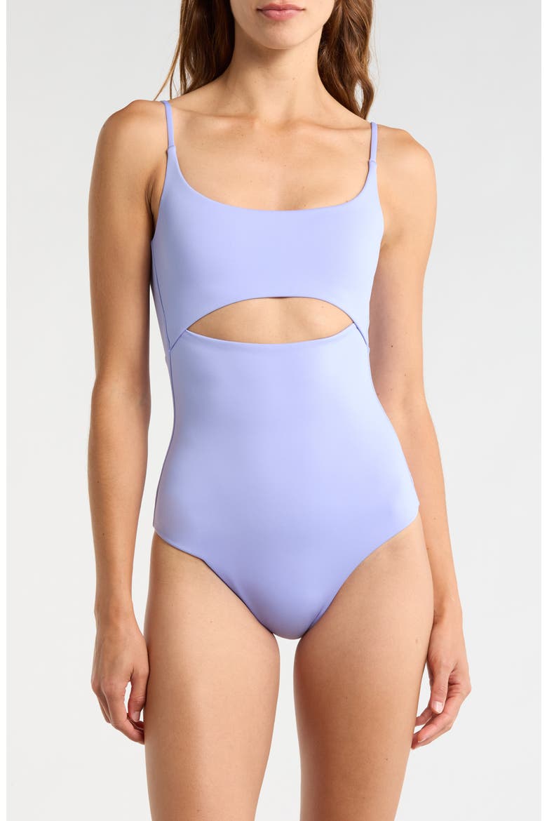 Peak Cutout One-Piece Swimsuit, Main, color, RIPTIDE PERIWINKLE