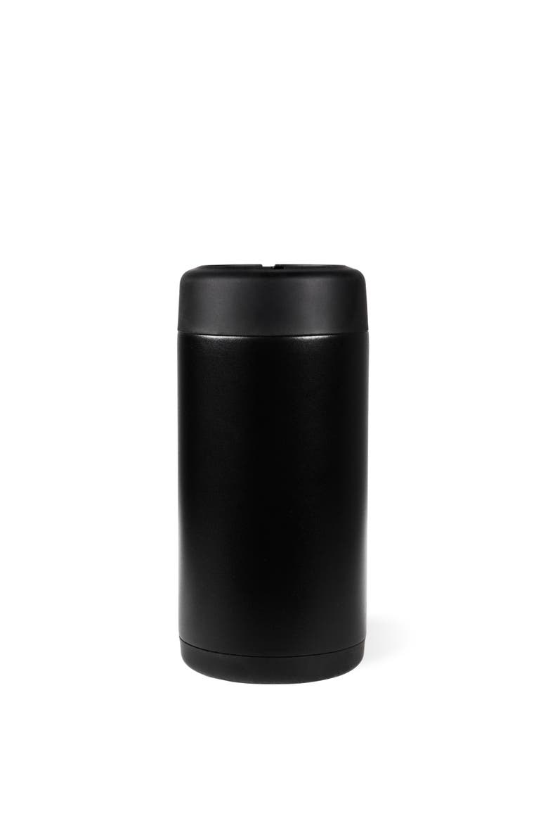Slim Can Cooler 12oz, Insulated Stainless Steel Cup with Screw-Top Ring & Non-Slip Rubber Base, Alternate, color, Black