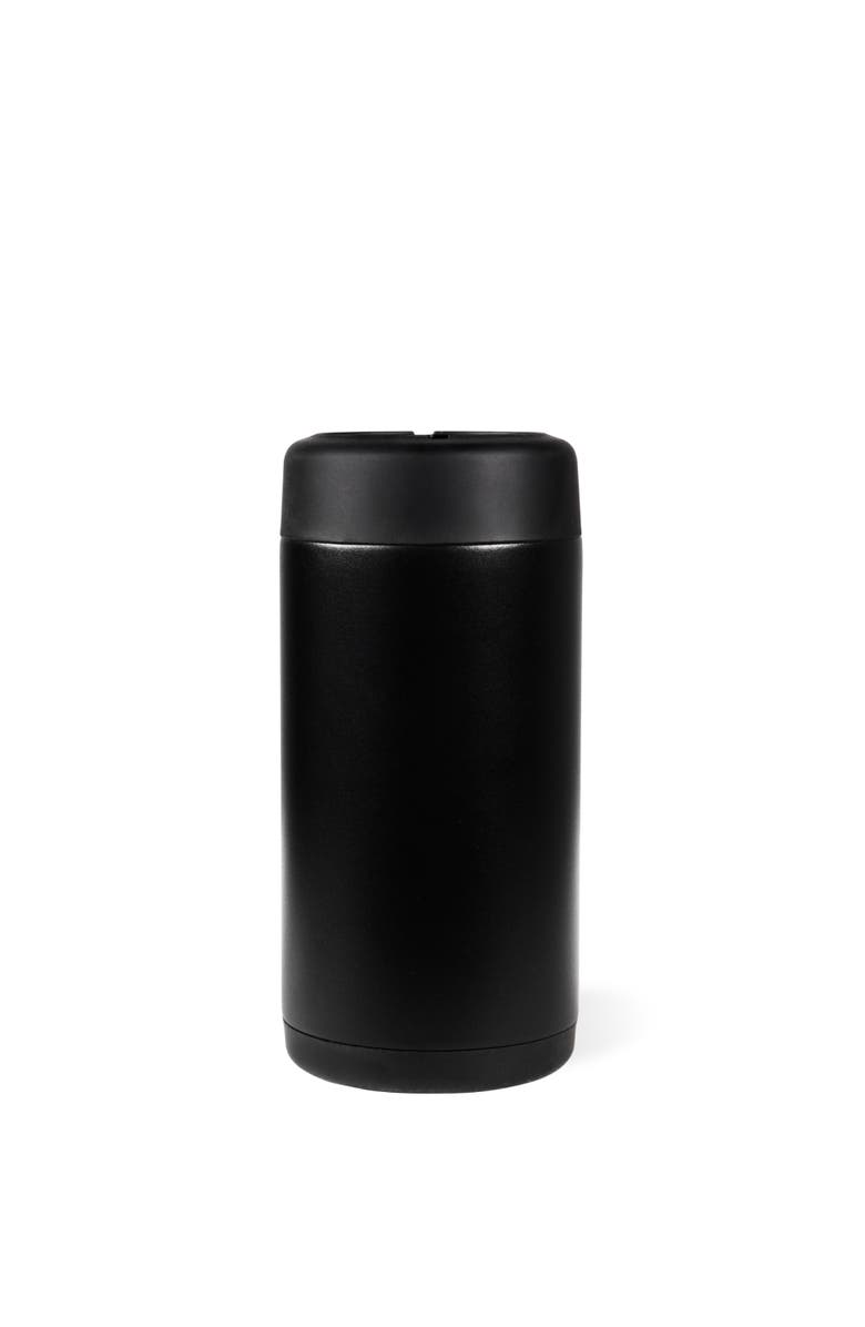 HydroJug Slim Can Cooler 12oz, Insulated Stainless Steel Cup with Screw-Top Ring & Non-Slip Rubber Base, Alternate, color, Black