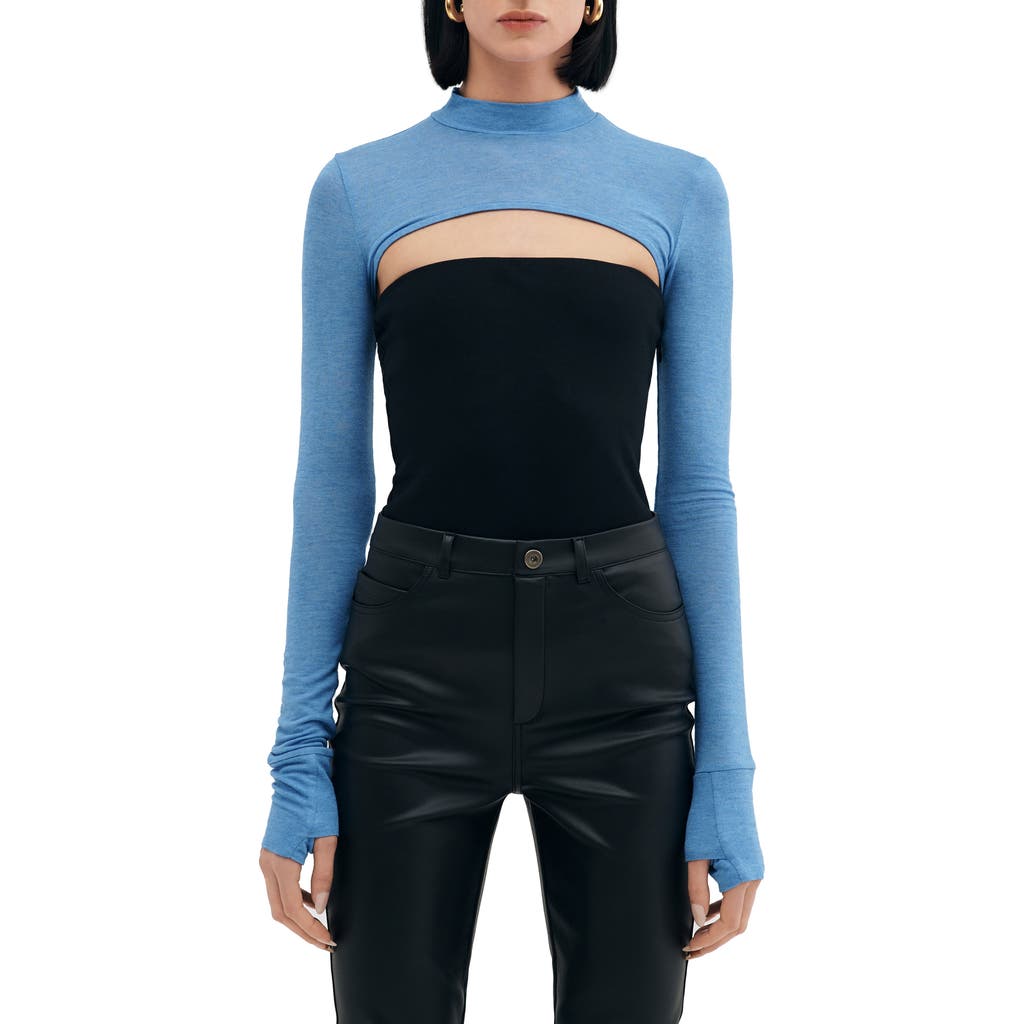Two Lines By Marcella Graham Bolero In Azure Blue